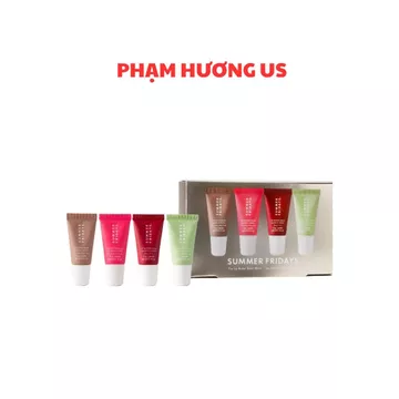 Set son mini Summer Fridays Lip Butter Balm for Hydration & Shine 5ml x 4 Balm Set