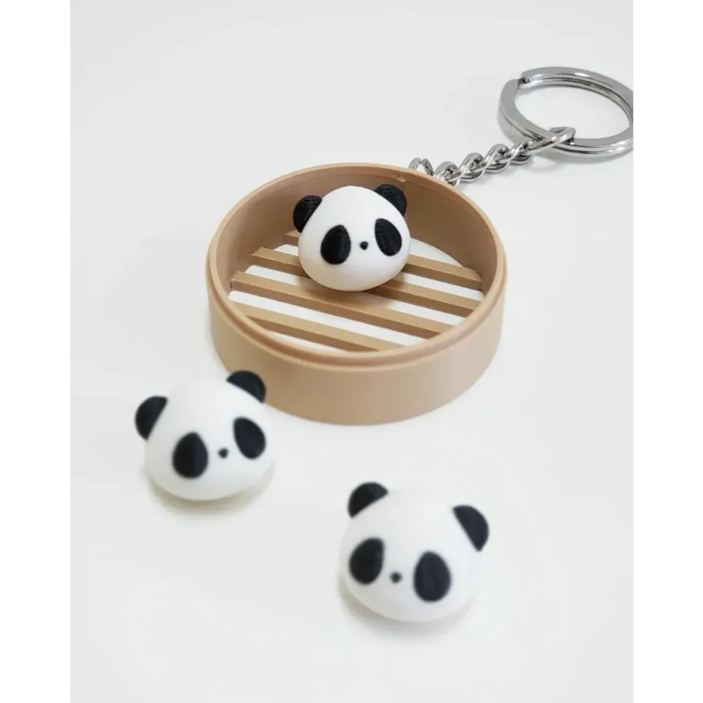 Móc Khóa Bánh Bao Dim Sum 3D Cute – Móc Khóa Con Vật Dễ Thương, Fidget Giải Stress, Quà Tặng Xinh Xắn