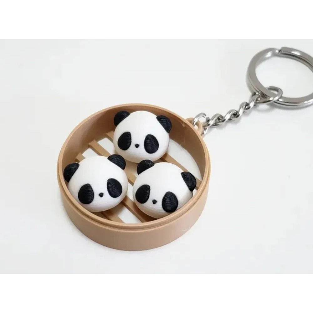 Móc Khóa Bánh Bao Dim Sum 3D Cute – Móc Khóa Con Vật Dễ Thương, Fidget Giải Stress, Quà Tặng Xinh Xắn
