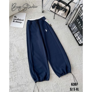 Quần Nỉ Thêu Ngựa ELEGANTE Siêu Dày Dặn, Phối Cạp Và Dây Rút Siêu Hot Mã 80 6387