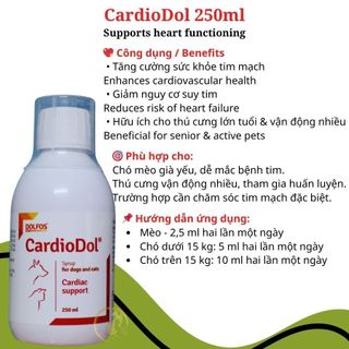 Siro Hỗ Trợ Tim Mạch Cho Chó & Mèo – Dolfos CardioDol 250ml