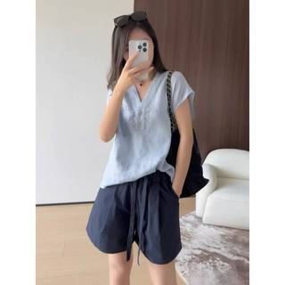 Pando 𝗟𝗶𝗻𝗲𝗻 - |LY LINEN| - Áo linen cổ V