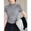 Áo thun babytee Cổ Lọ Nhúm eo From siêu ôm dáng dễ mặc