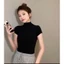 Áo thun babytee Cổ Lọ Nhúm eo From siêu ôm dáng dễ mặc