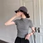 Áo thun babytee Cổ Lọ Nhúm eo From siêu ôm dáng dễ mặc