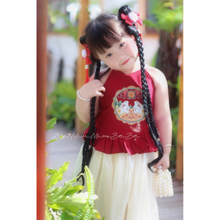 Set 2 kẹp tóc tua rua trung thu, tết cho bé