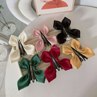 Set 2 kẹp tai thỏ chất lụa hàn đẹp xinh xắn cho bé