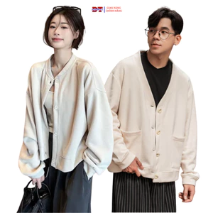 Áo Khoác Cardigan Basic nam nữ phong cách Hàn Quốc 4 Màu trẻ trung C1