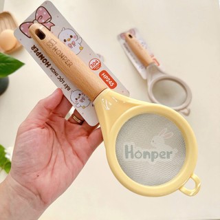 Rây Lọc Cháo Honper Chất Liệu Inox Cho Bé Tay Cầm Gỗ chắc chắn Rây Lọc Thức Ăn Dặm Cho Bé Chịu Nhiệt Cao