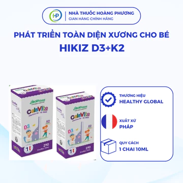 Vitamin D3-K2(MK7) CelsVita HealthGlobal 10ml. Bổ sung vitamin D3, K2 cho sự phát triển chiều cao