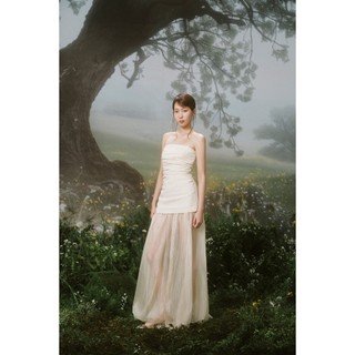 Set OLV áo và chân váy Ivory Layered Cup Maxi Dress thanh lịch quyến rũ phù hợp đi tiệc