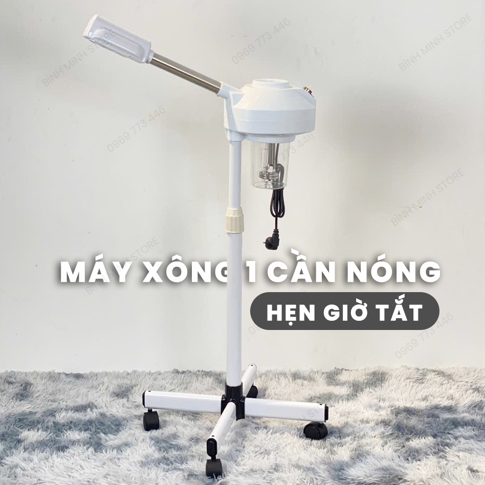 Máy Xông Hơi Mặt, Máy Xông 1 Cần Nóng, Thiết Kế Mẫu Mới Có Ngăn Đựng Thảo Dược, Bảo Hành 6 Tháng
