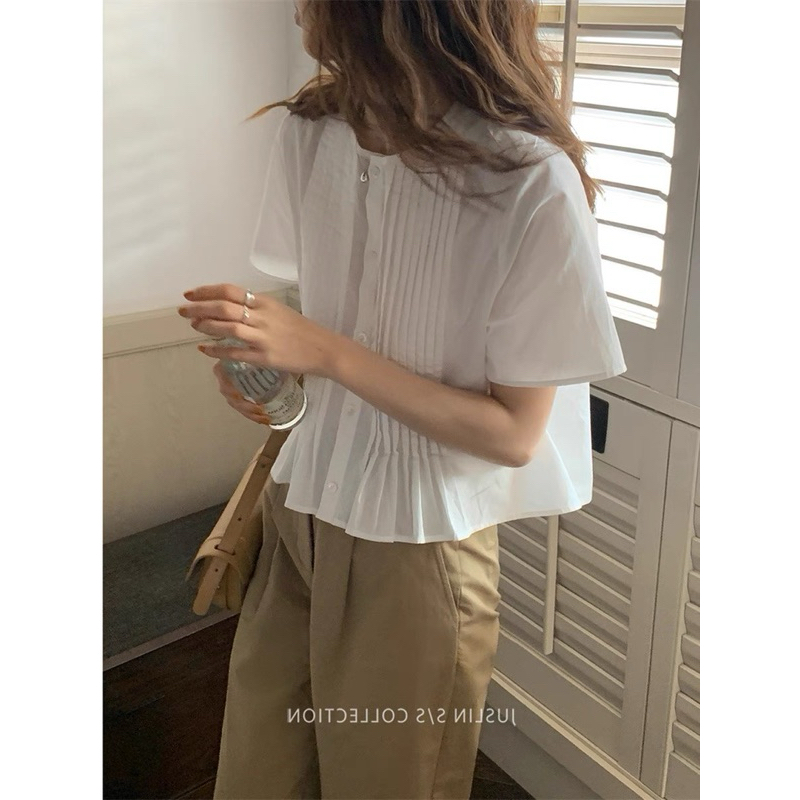 𝗡𝗮𝗻𝗮 𝗟𝗶𝗻𝗲𝗻  A13 - | BEELY| Áo Linen xếp li thủ công