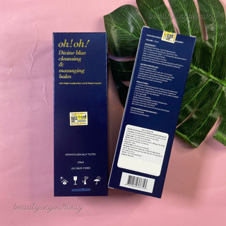 Sáp Tẩy Trang Làm Sạch Sâu, Trẻ Hóa Da Không Gây Mụn oh!oh! Divine Blue Cleansing & Massaging Balm