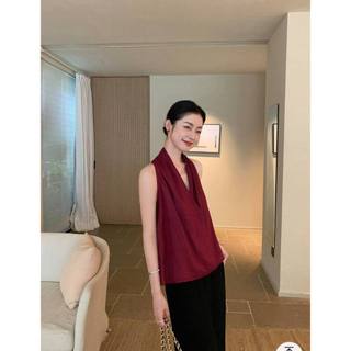 𝗩𝗶𝘃𝗶 𝗕𝗮𝘀𝗶𝗰 𝗟𝗶𝗻𝗲𝗻 - | LY LINEN | Áo Linen cổ yếm đắp tà chéo