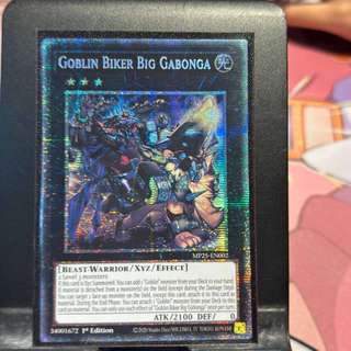 [ Bài Yugioh Chính Hãng ] Goblin Biker Big Gabonga - MP25-EN002 - Starlight Rare 1st Edition