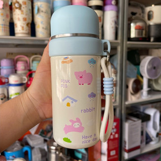 Bình Nước Giữ Nhiệt Lucky Time 350ml/500ml bằng thép không rỉ cao cấp in hoạ tiết dễ thương