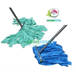 Combo 2 Cây lau công nghiệp chữ T Vải Microfiber Homeinno (bông xanh dương)