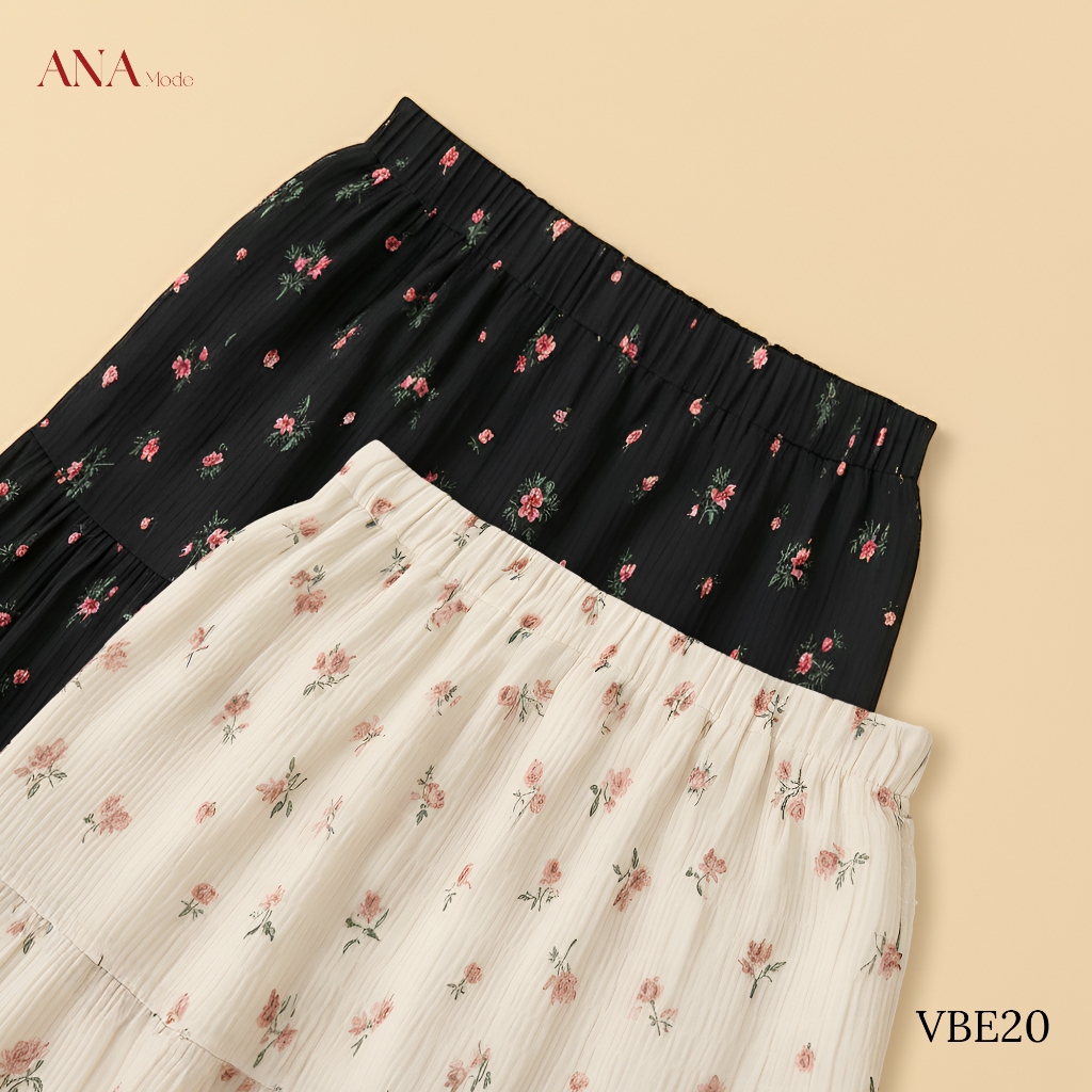 Chân Váy Dáng Suông Trung Niên ANA Mode Chất Liệu Tơ Nhật Thanh Lịch Đi Chơi Quà Tặng Mẹ CV25VBE20