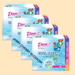 Combo 4 GÓI HOẶC 2 GÓI Diana sensi cool fresh mỏng cánh/không cánh 20 MIẾNG HOẶC 38 MIẾNG)