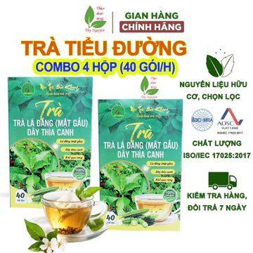 Combo 160 gói trà lá đắng dây thìa canh Bảo Khang, trà túi lọc thảo mộc
