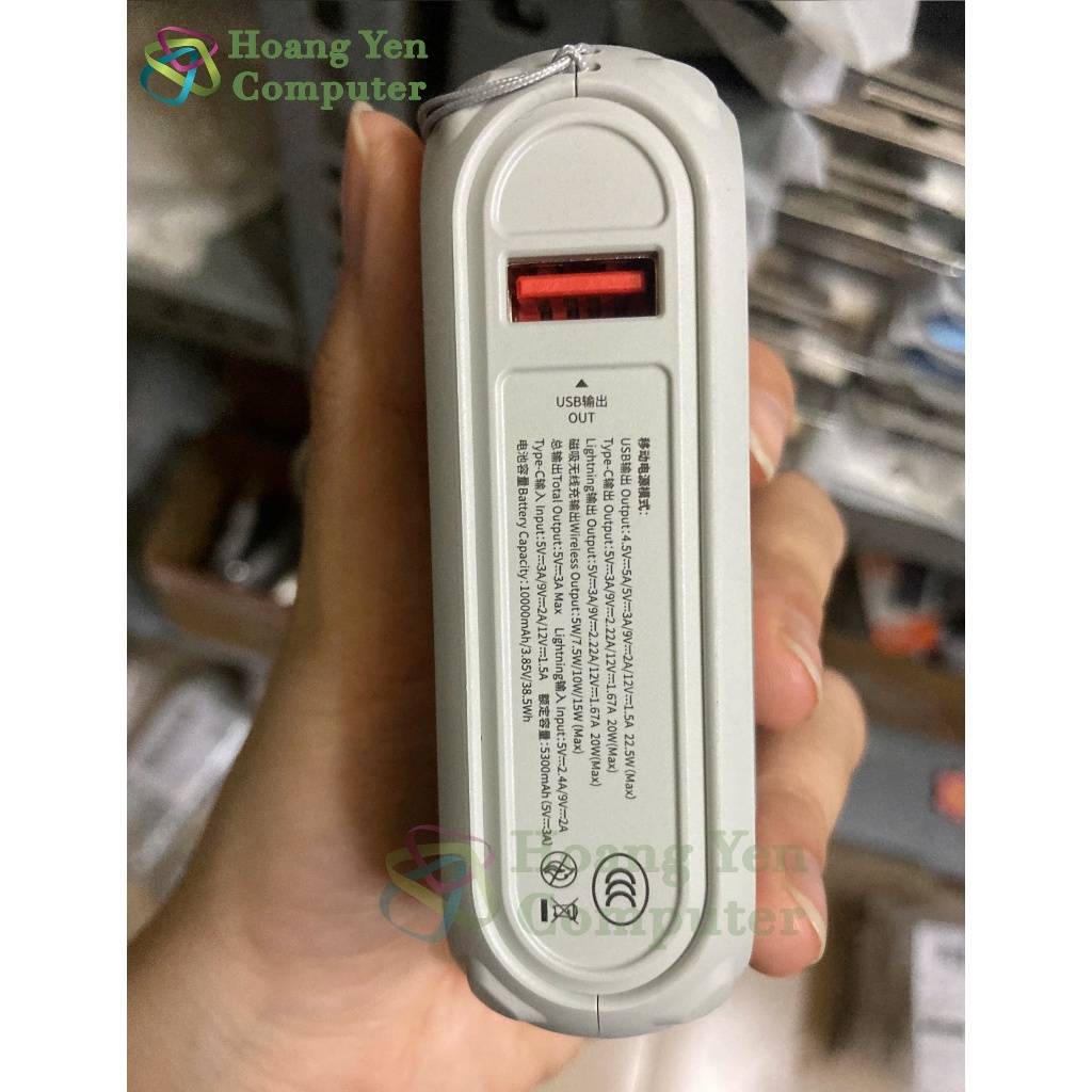 [Có CCC] Nguồn Di Động Không Dây Wekome WP-89 10000Mah (Sạc Nhanh QC3.0, VOOC 2.0, PD20W) - Hoàng Yến Computer