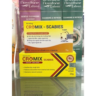 [Combo] 1 KEM BÔI GHẺ NGỨA CROMIX+1 Xà bông tắm gội Cromix Lice 75g . Chăm sóc da ghẻ, kí sinh trùng.