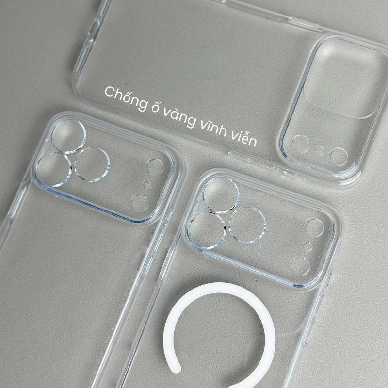 [ Chống Ố ] Ốp Trong Suốt Siêu Mỏng MEMUMI Tích Hợp Sạc Từ Tính cho iP 17/16/15 Series