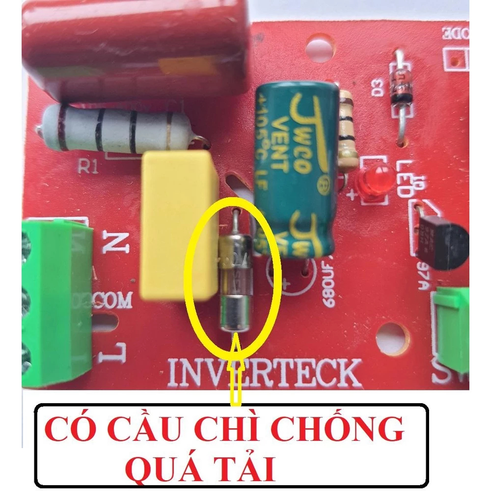 Bộ điều khiển bật tắt quạt từ xa  INVERTECH Chính Hãng Dành Cho Quạt Bàn Treo Tường Cây Chất Lượng Cao Kèm Sơ Đồ Đấu Nôi