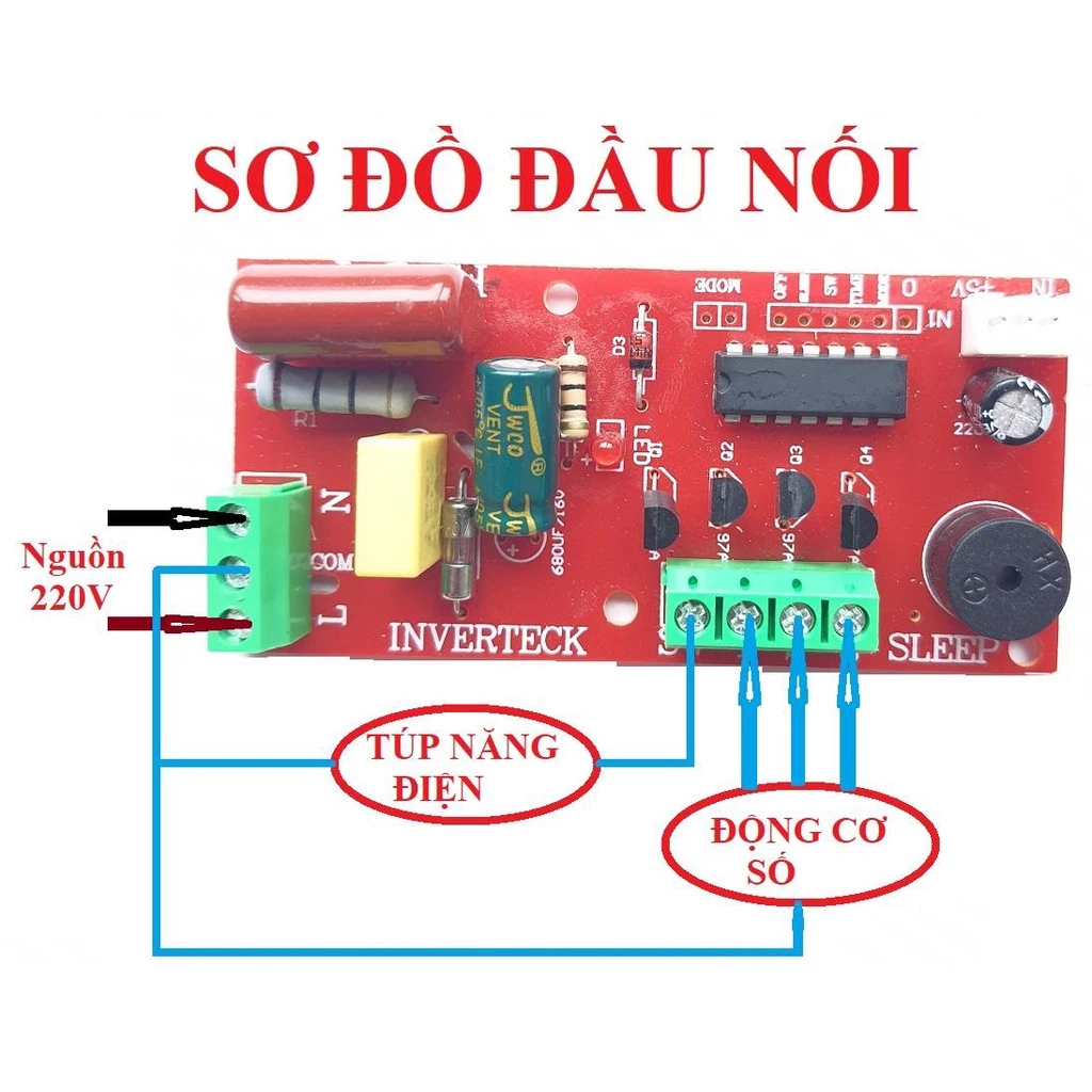 Bộ điều khiển bật tắt quạt từ xa  INVERTECH Chính Hãng Dành Cho Quạt Bàn Treo Tường Cây Chất Lượng Cao Kèm Sơ Đồ Đấu Nôi