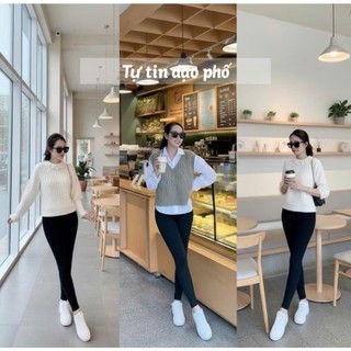 quần legging  nữ vải umi co giãn thoải mái 4 túi cạp chun thoải mái