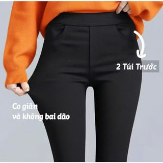 quần legging  nữ vải umi co giãn thoải mái 4 túi cạp chun thoải mái