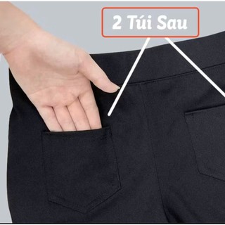quần legging  nữ vải umi co giãn thoải mái 4 túi cạp chun thoải mái