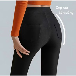 quần legging  nữ vải umi co giãn thoải mái 4 túi cạp chun thoải mái