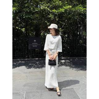 𝗡𝗶𝗻 𝗦𝗲𝘁 𝗟𝗶𝗻𝗲𝗻 - |LY LINEN| - Set linen ống tay loe + chân váy