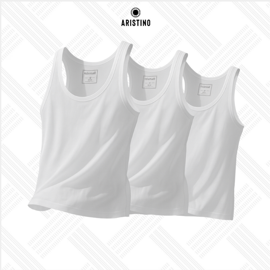 [Combo 3] ARISTINO Áo Ba Lỗ Tanktop Nam Lót Trong Thể Thao Basic ATT001EXP03 100% Cotton Slim Fit Mềm Mại Thoáng