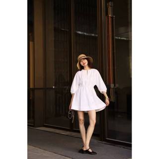 𝗛𝗲𝗹𝗲𝗻 𝗕𝗮𝘀𝗶𝗰 𝗗𝗿𝗲𝘀𝘀 - |LY LINEN| - Đầm linen 2 lớp + dây thắt nơ