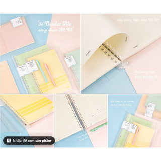 [có lẻ bìa, lẻ ruột] Sổ còng Binder File 8 / 26 chấu B5 KLONG; MS: 543, 544, 545, 546, 547, 548, 549 550 551 - CARO/ DOT