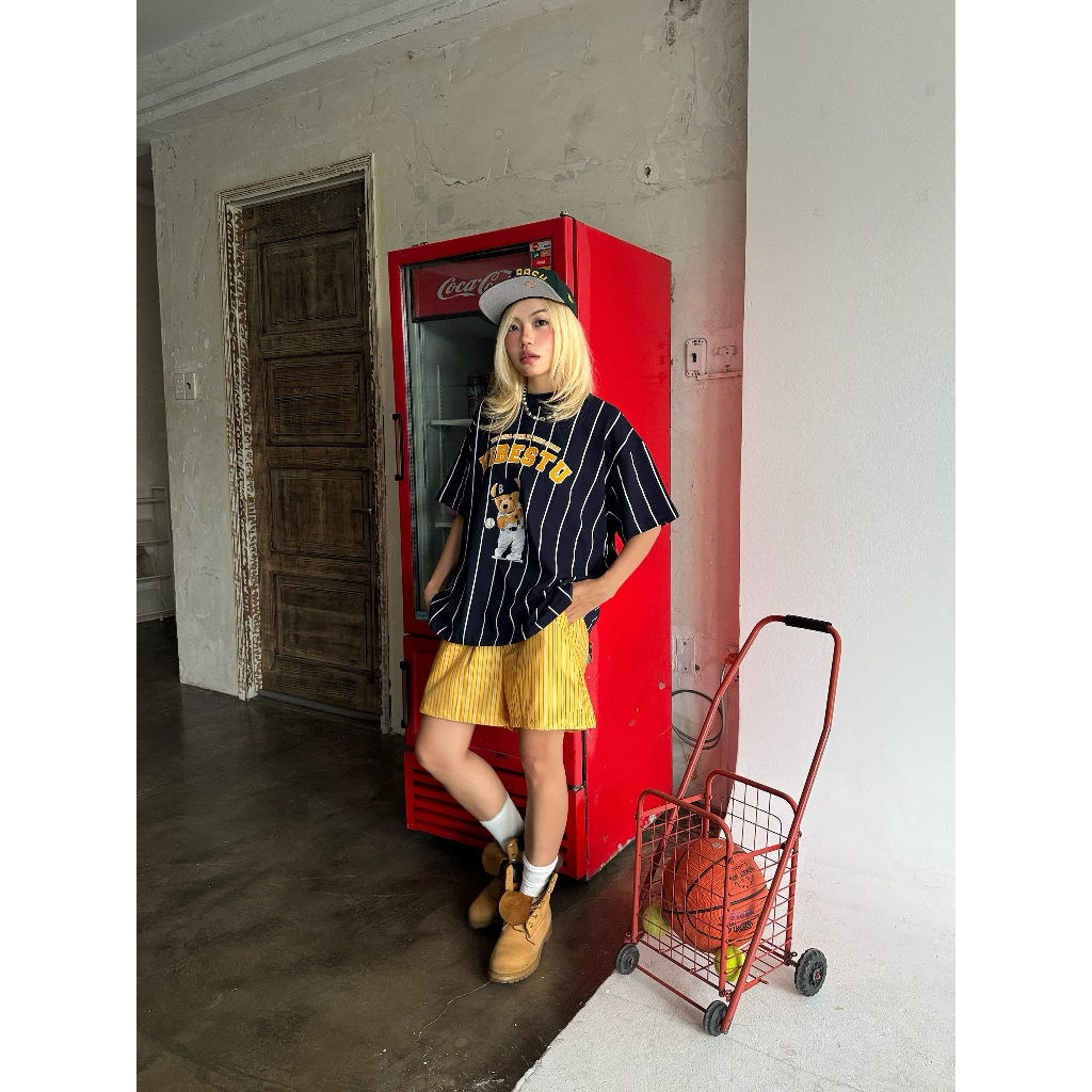Áo Thun Sọc Local Brand VIBESTU " Gấu Vibestu" Form Big Boxy Unisex 250gsm Cotton