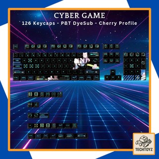 Bộ Keycaps Cyber Game - PBT DyeSub - Cherry Profile