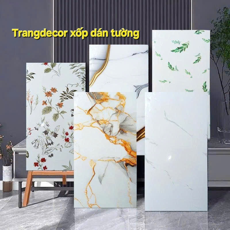 Combo 20 Tấm Xốp Dán Tường Vân Đá PVC, Miếng Dán Tường Giả Đá Có Keo ...