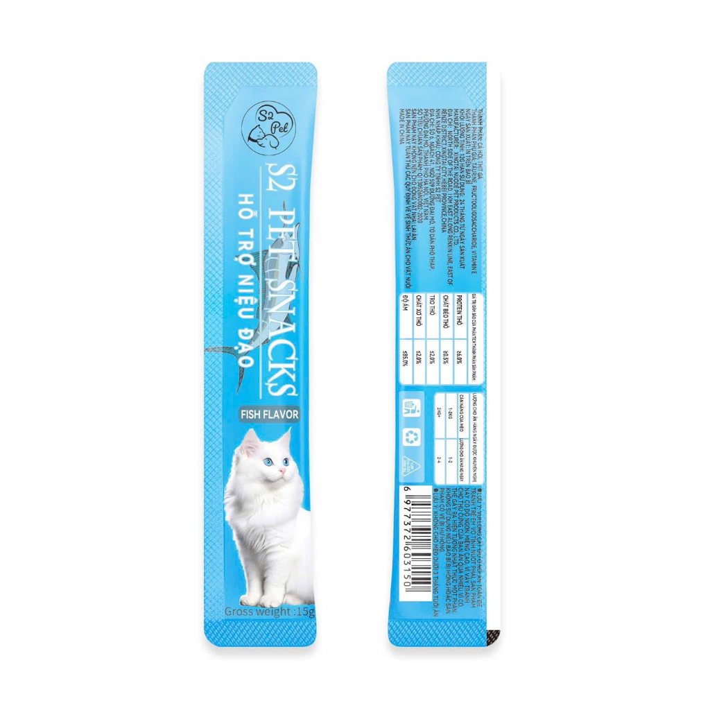 [Combo 50] Súp Thưởng Cho Mèo S2PET 15g Thịt Tươi Nguyên Chất, Bổ Sung Vitamin, Không Chất Bảo Quản