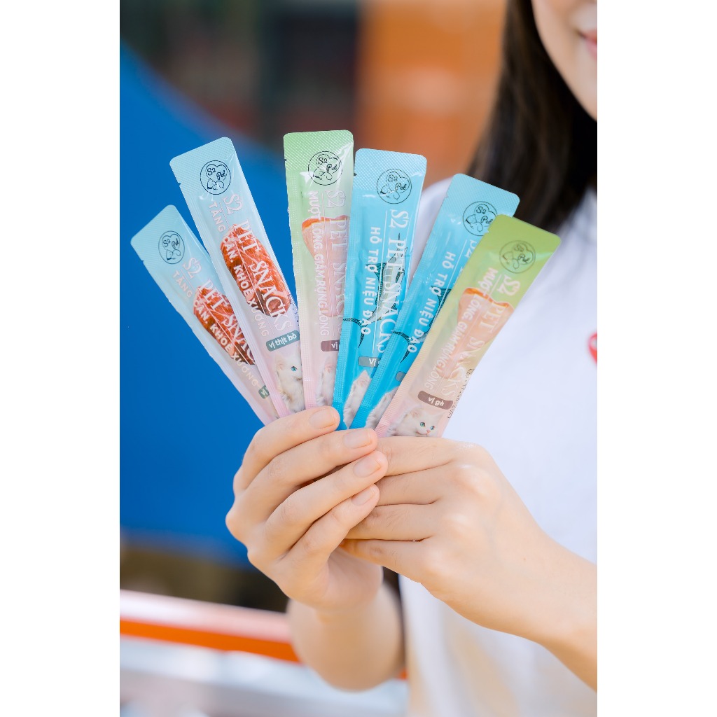 [Combo 50] Súp Thưởng Cho Mèo S2PET 15g Thịt Tươi Nguyên Chất, Bổ Sung Vitamin, Không Chất Bảo Quản