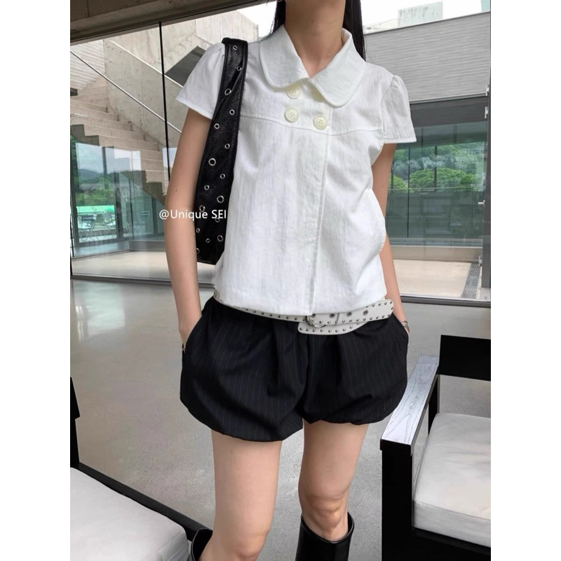 𝗞𝘂𝗻𝗶 𝗟𝗶𝗻𝗲𝗻- | BEELY| Áo Linen cổ sen