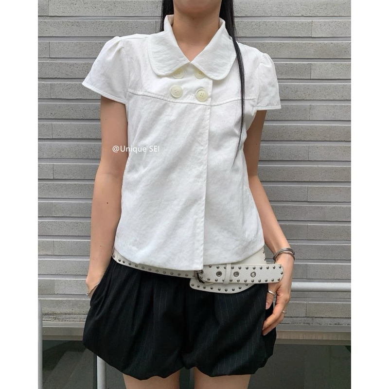 𝗞𝘂𝗻𝗶 𝗟𝗶𝗻𝗲𝗻- | BEELY| Áo Linen cổ sen