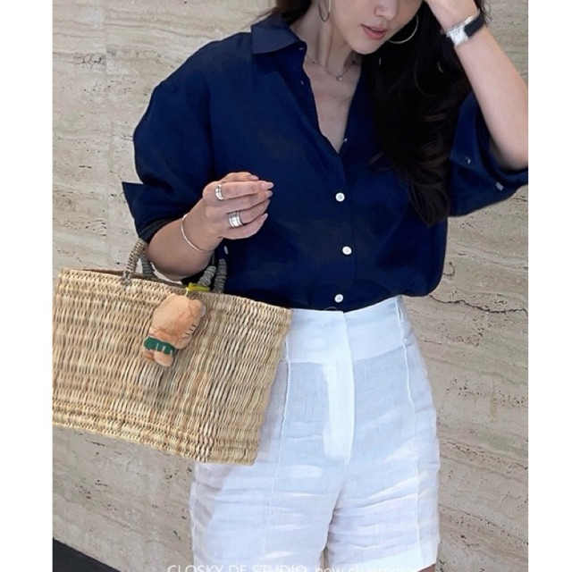 𝗕𝗲𝗮 - Áo sơ mi Linen basic BEELY