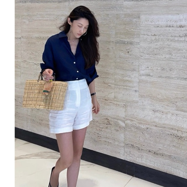 𝗕𝗲𝗮 - Áo sơ mi Linen basic BEELY