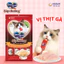 Combo 4 súp thưởng dạng thanh cho mèo Silver Spoon 56g ( 4 thanh 14g) - 6 Vị Thơm Ngon - 100% thịt cá thật hảo hạng