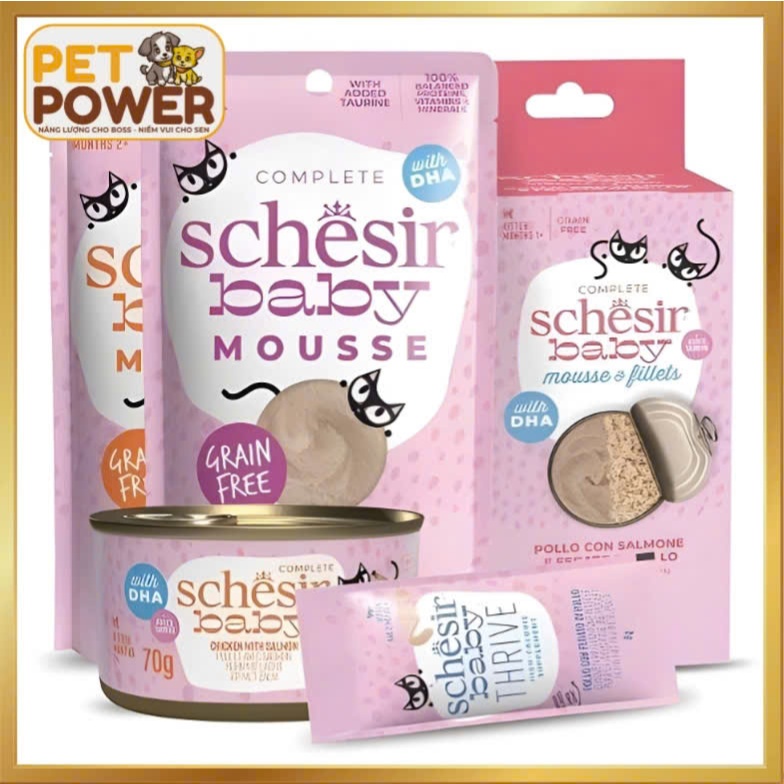 Pate Mịn Schesir Baby Mousse Cho Mèo Con - Gói & Lon 70g