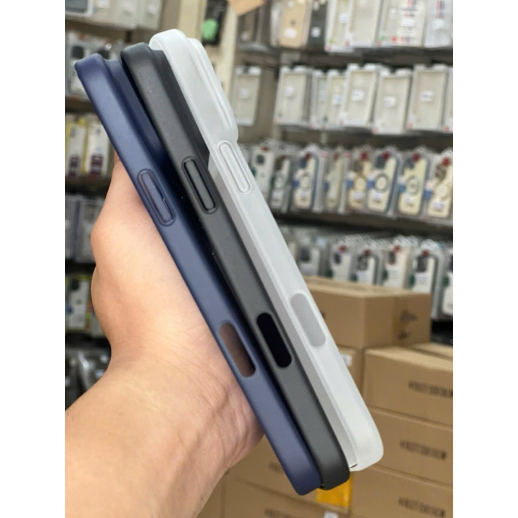 Ốp Memumi  siêu mỏng lưng mờ chống vân tay bảo vệ camera 17Promax 17Pro 17Air 12 13 14 15/16Pro Plus